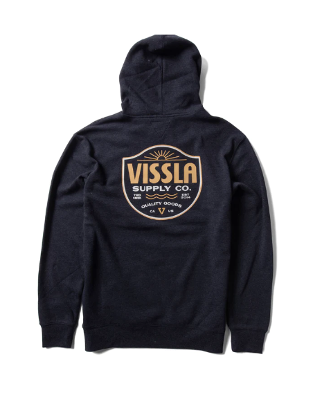 VISSLA COSTAL ECO HOODIE STONE-BLK