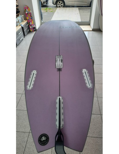 PYZEL SHADOW 6' GREY RAILS AND PURPLE DECK
